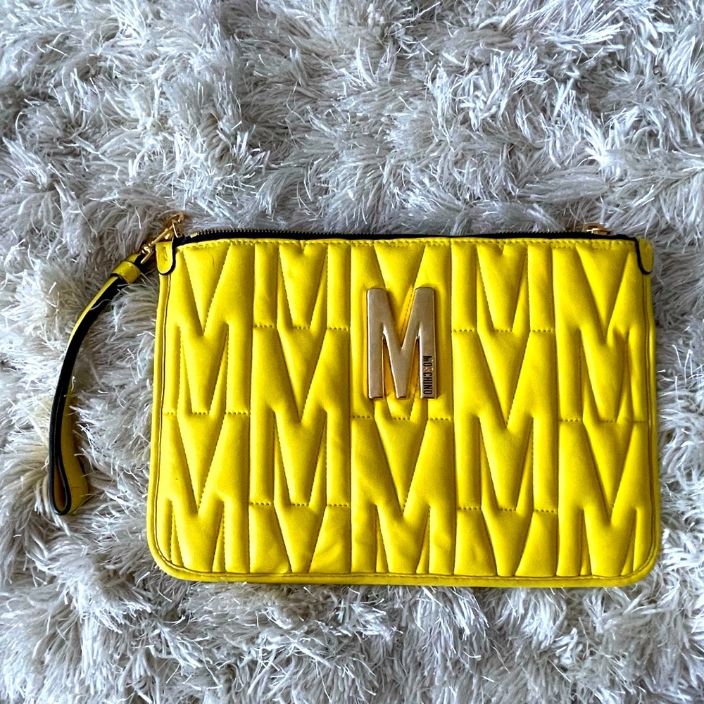 Yellow Moschino Clutch